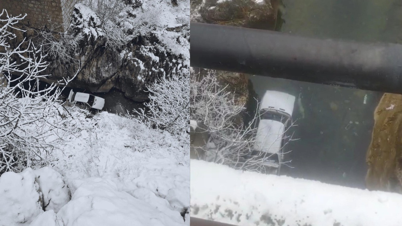 Otomobil köprüden çaya düştü: 4 yaralı