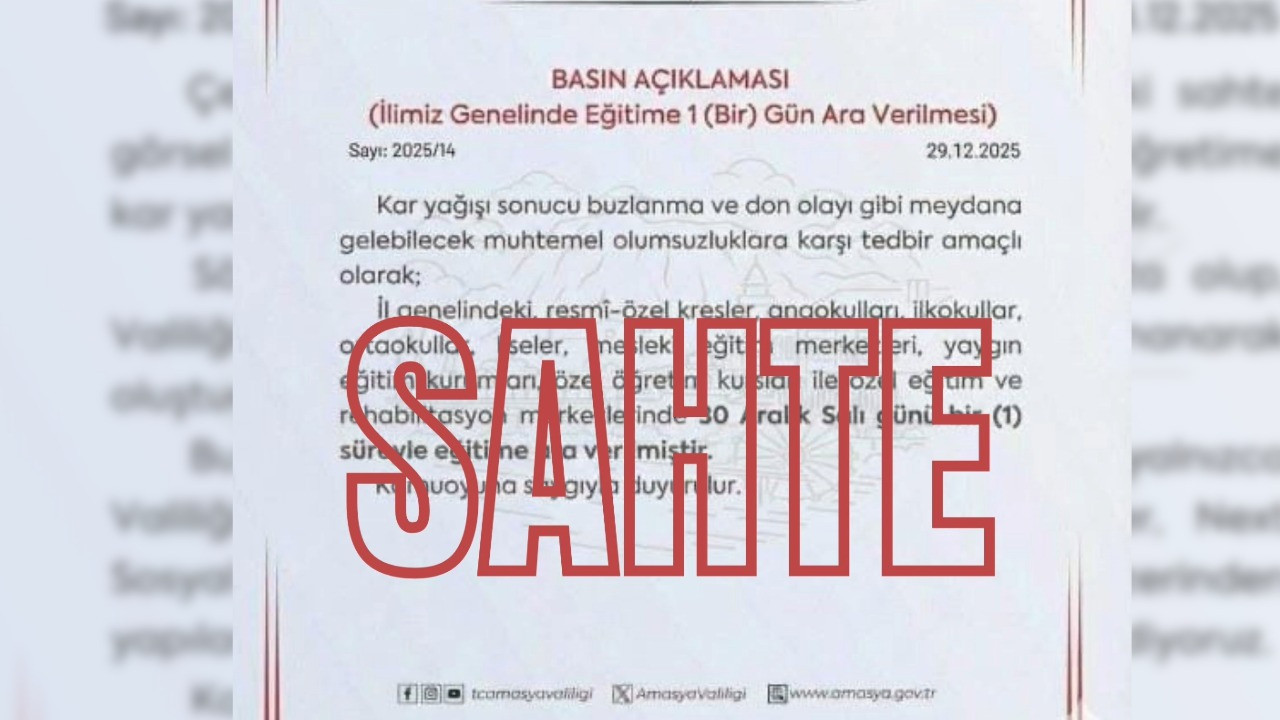 Valilik uyardı: Sahte ‘kar tatili’ paylaşımına dikkat