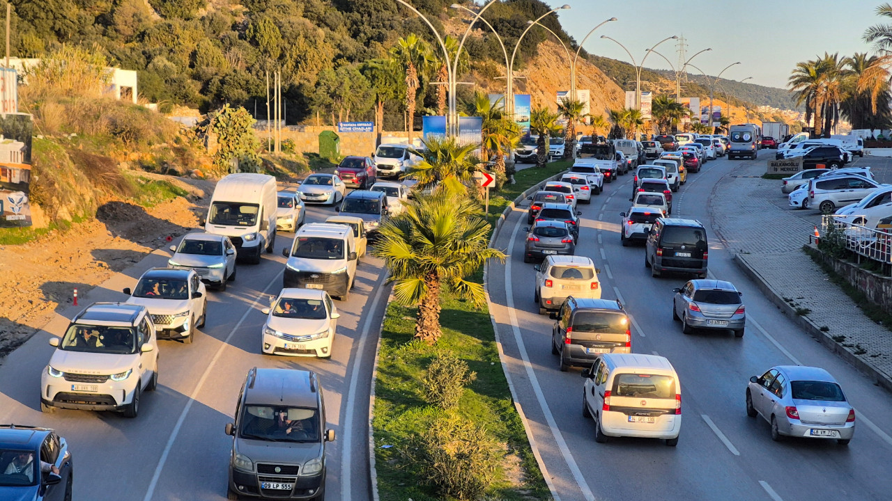 Bodrum'da yeni yıl trafiği