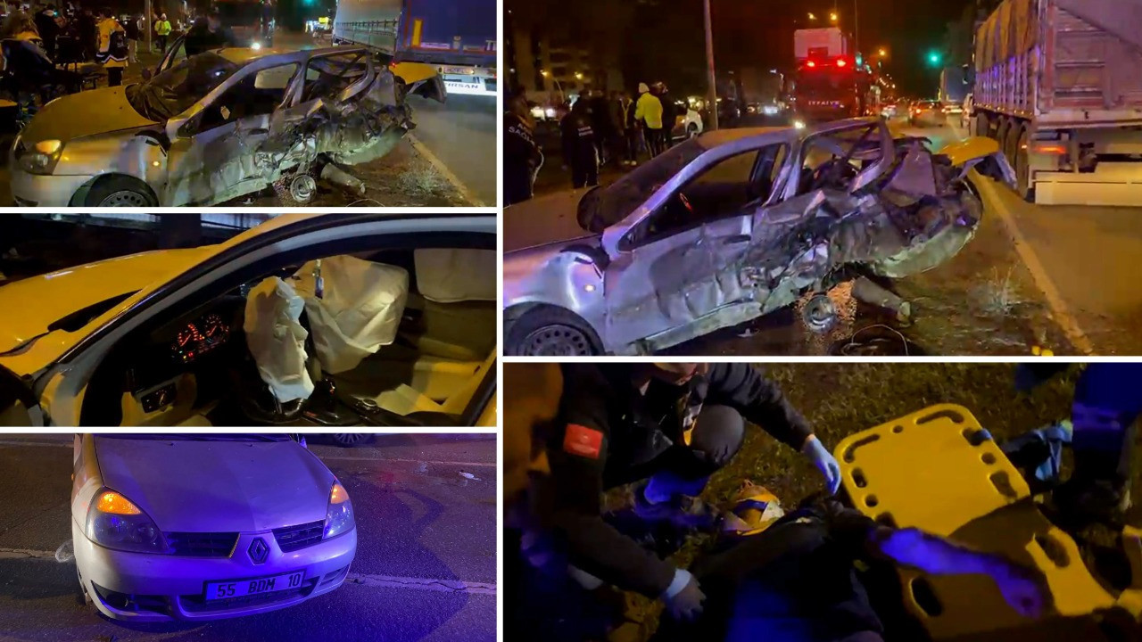 Önündeki otomobile çarpıp kaçtı; 2 uzman çavuş yaralı