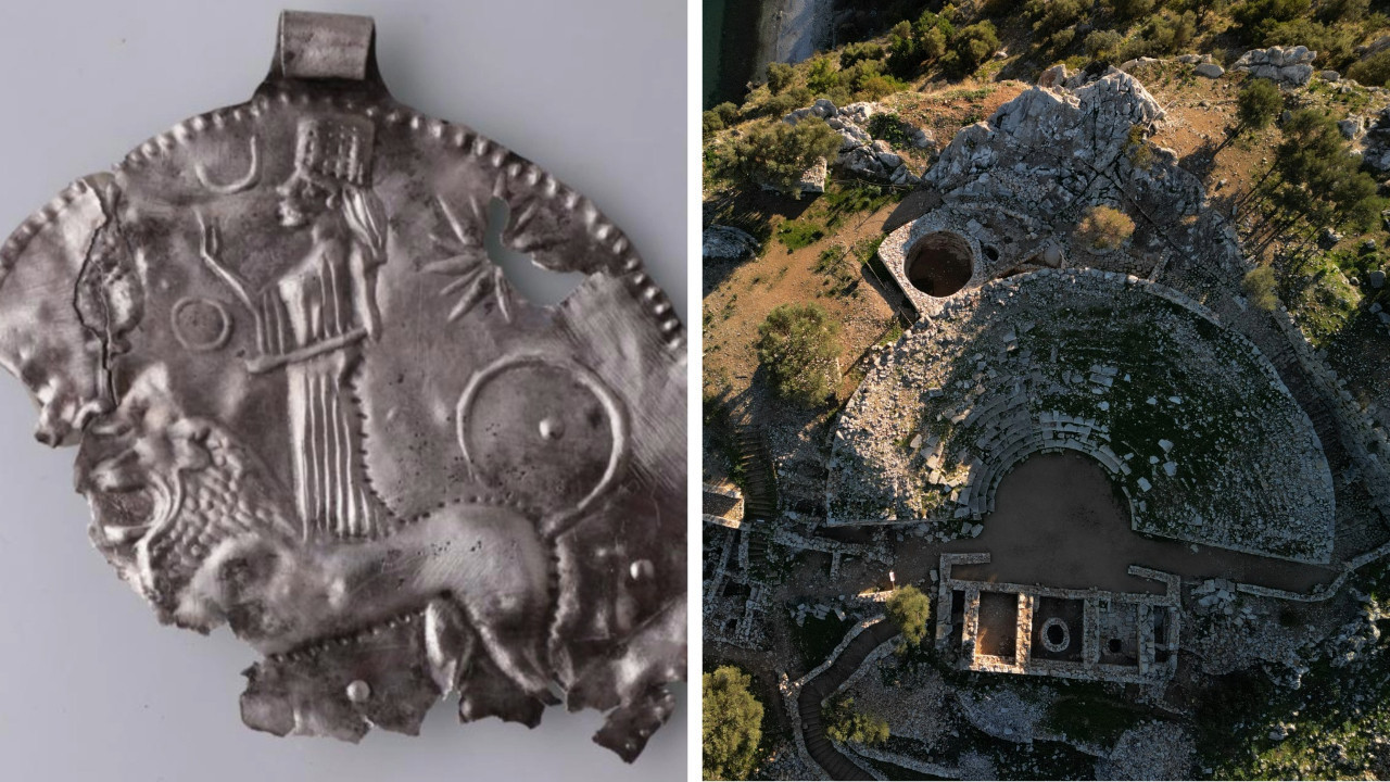 Tanrıça İştar betimlemeli 2 bin 200 yıllık gümüş kolye bulundu