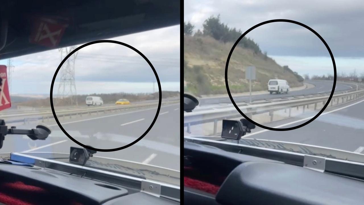 Trafikte dehşete düşüren görüntü