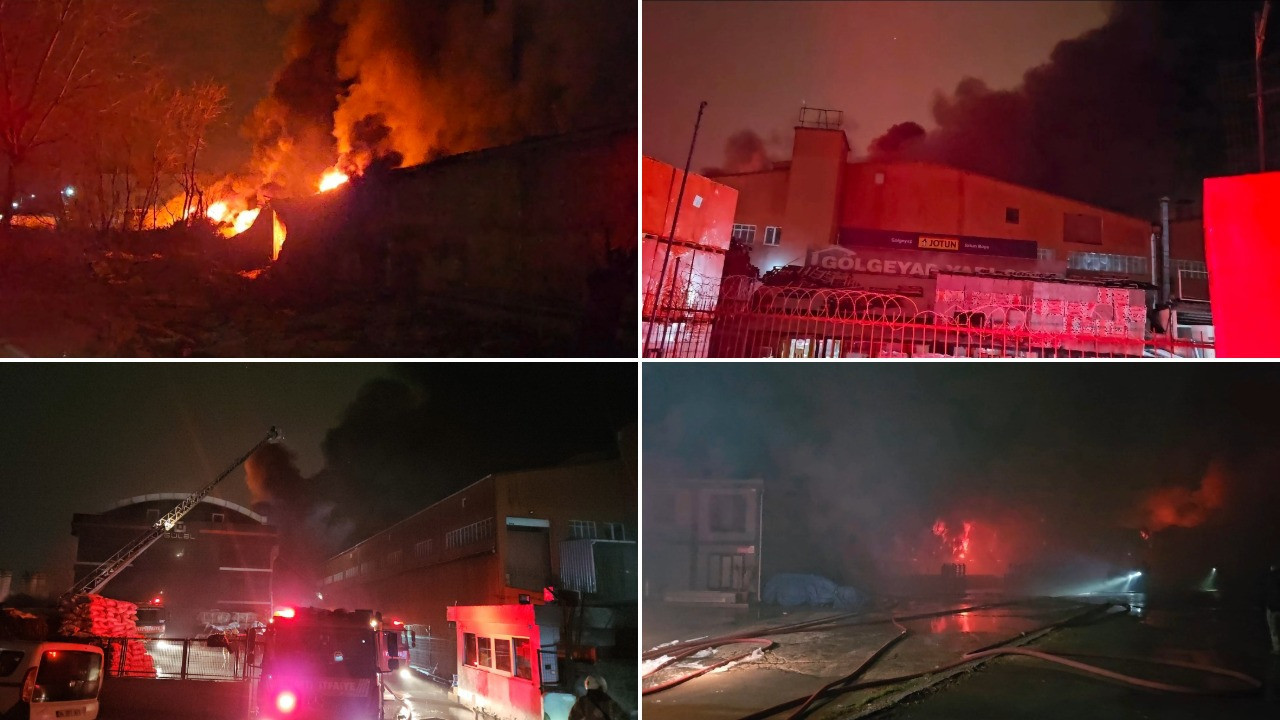 Esenyurt'ta hırdavat fabrikasında başlayan yangın geniş alana sıçradı