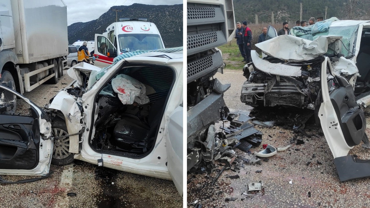 Feci kazada 2 kişi öldü, 1 kişi yaralandı