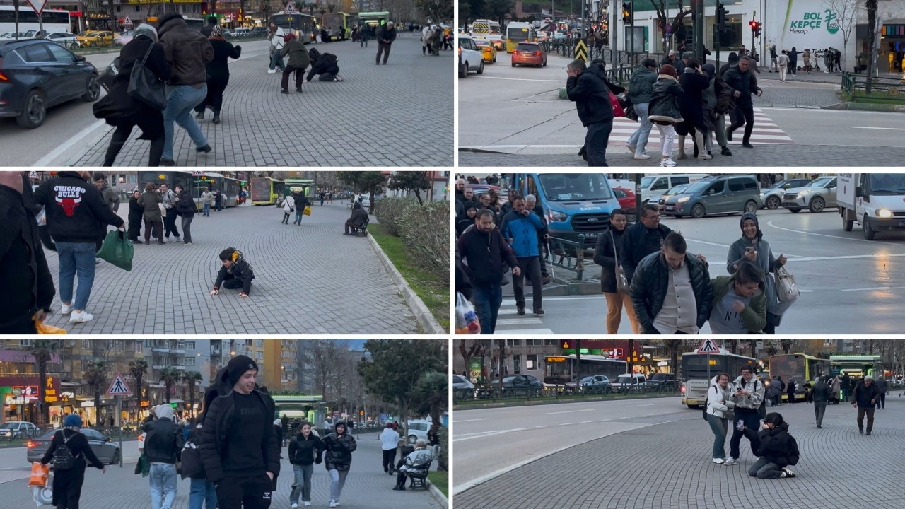 Fırtınada uçmamak için yerlere yattılar