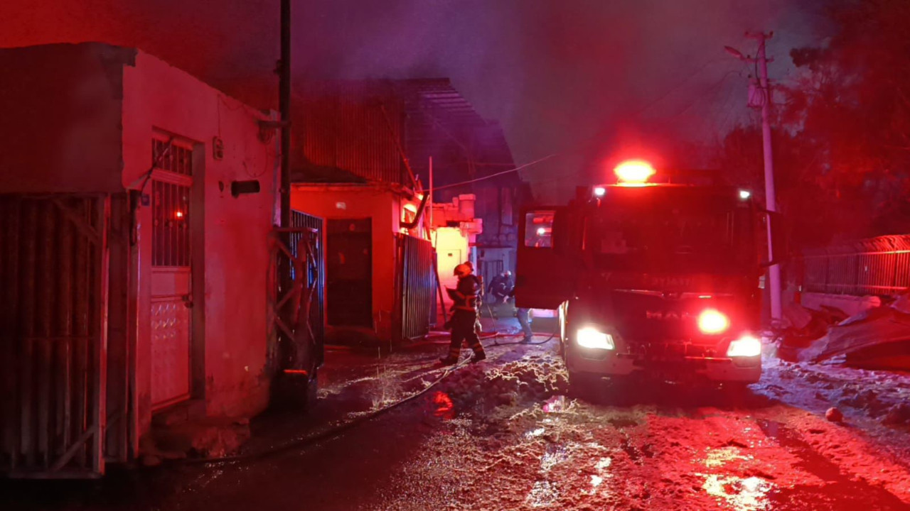 Oduncular pazarında yangın