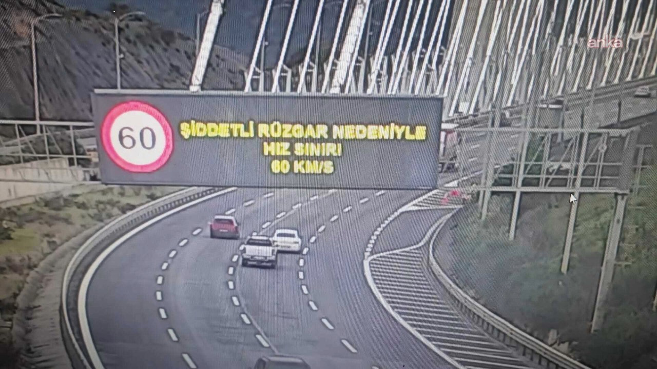 Yavuz Sultan Selim Köprüsü'nde şiddetli rüzgar alarmı 2'nci seviyeye çıkarıldı