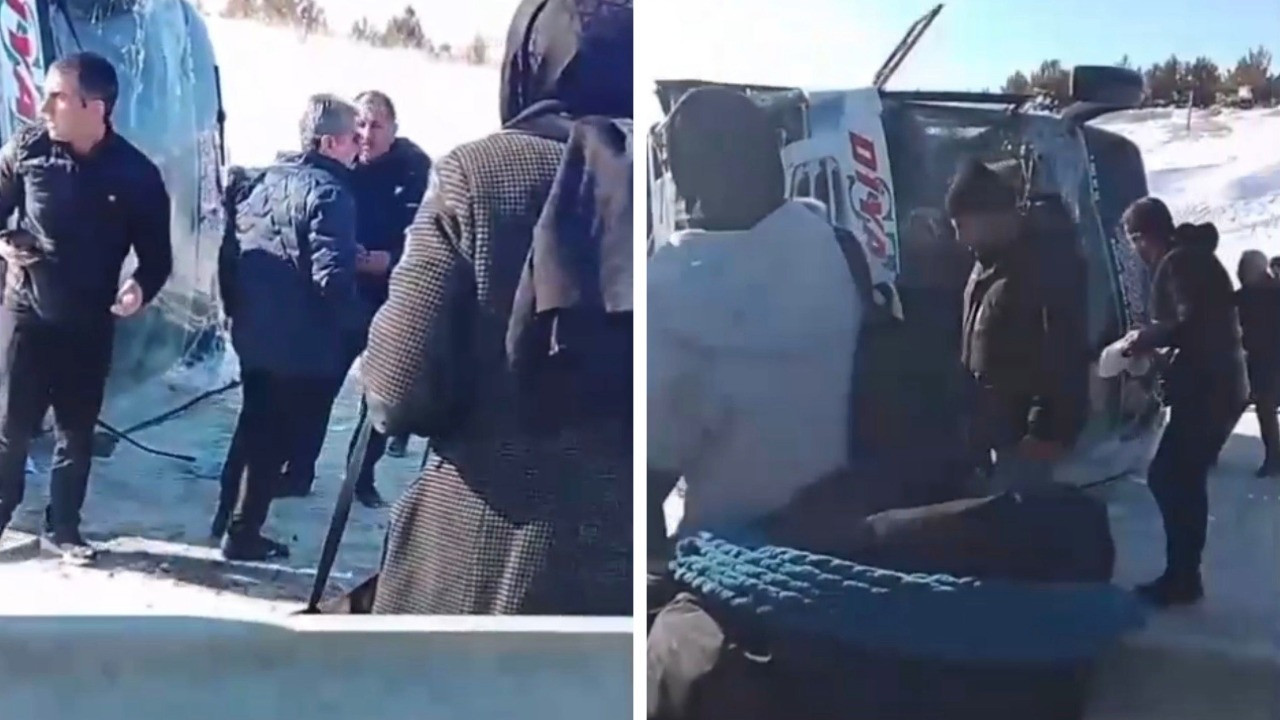 Yolcu otobüsü devrildi: 17 yaralı