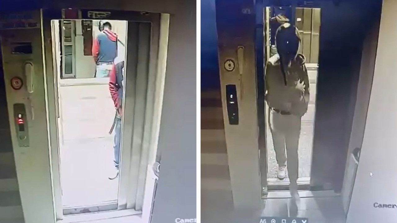 Kaskla apartmana girdi, idrarını yapıp kuşları çaldı