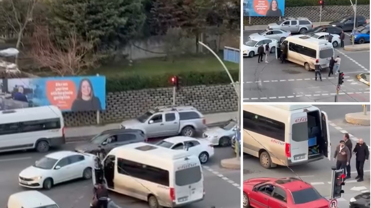 Kırmızı ışıkta yol verme kavgası