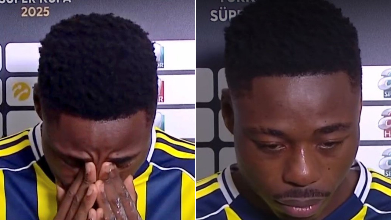 Fenerbahçe'nin yeni yıldızı Musaba gözyaşlarını tutamadı