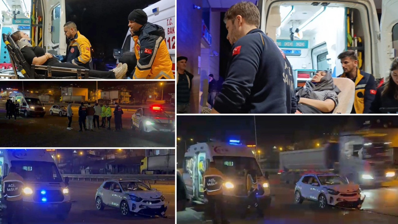 İnegöl'de otomobiller çarpıştı: 1'i çocuk 3 yaralı