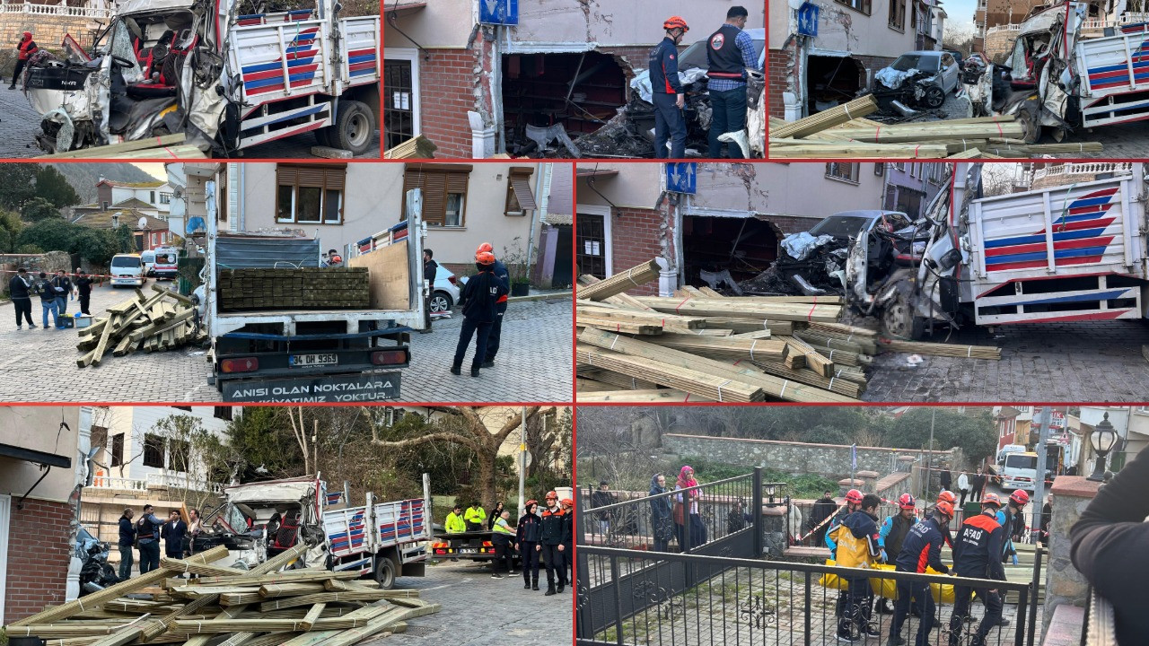 İstanbul'da feci kaza: Kamyon dükkana daldı, 2 ölü