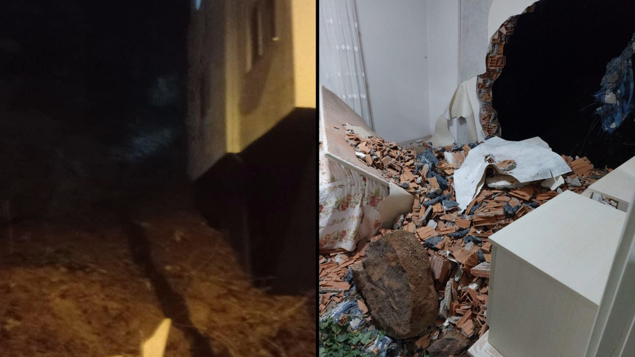 Evin salonuna bir anda toprak doldu