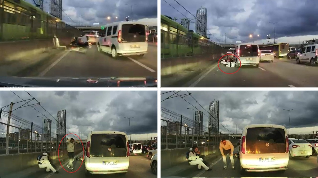 ‘Pes’ dedirten anlar: Çarptığı kadına yardım etmek yerine aracını kontrol etti