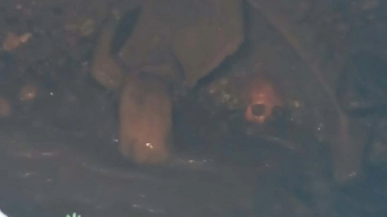 Çöken yolda insan kafatası ve kemikler bulundu