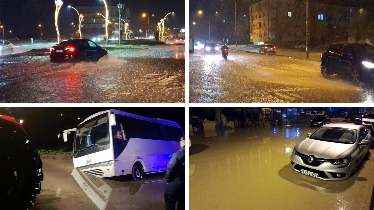 İki ilde kuvvetli sağanak: Ev ve iş yerlerini su bastı