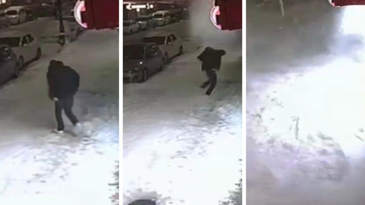 İş yerinden çıktı, kar yığınının altında kaldı