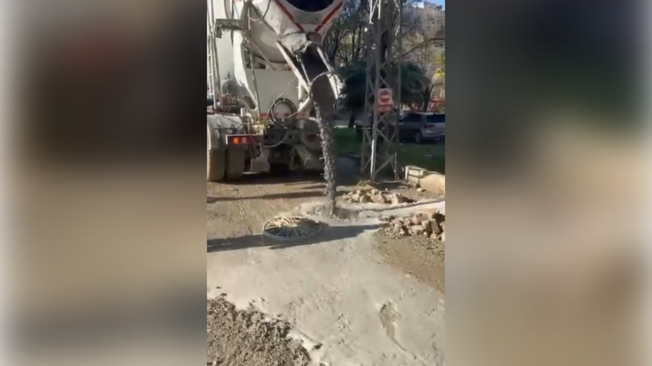 Kanalizasyona çimento döken firmaya 213 bin lira ceza