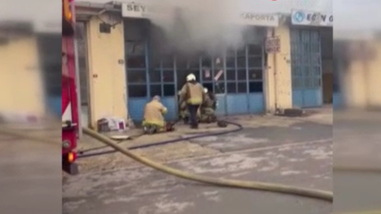 Silivri Sanayi Sitesi'nde yangın! Dikkatli çıraklar facianın önüne geçti
