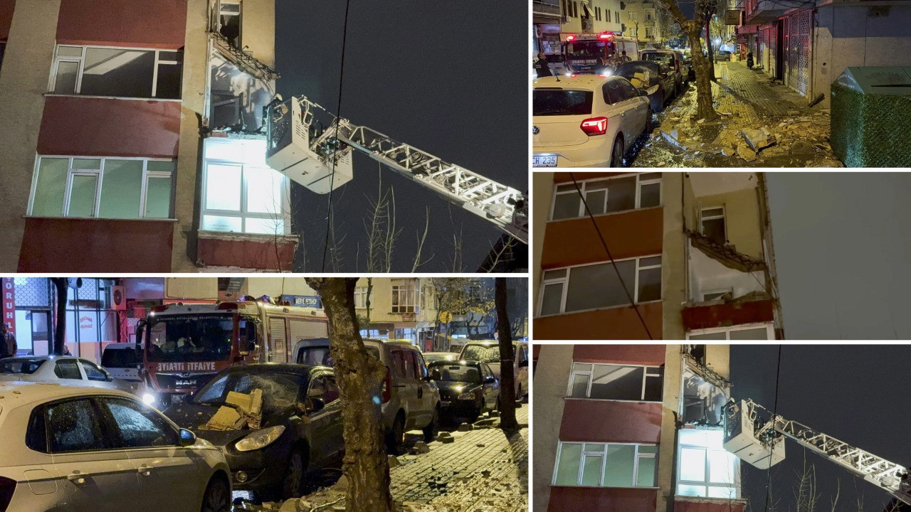 Bahçelievler'de 6 katlı binanın 2 balkonu çöktü