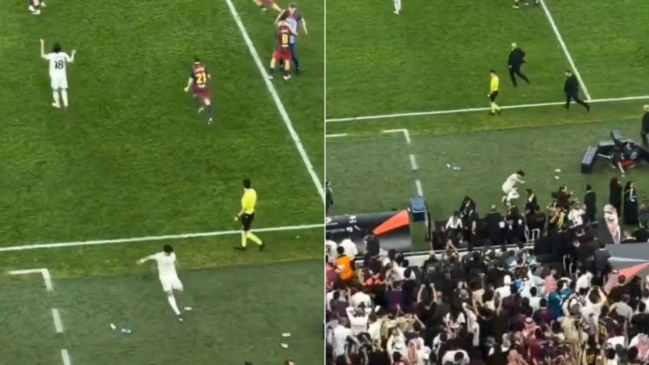 Arda Güler'in düşüşü gündem oldu: Su şişesini tekmelerken kendini yer buldu