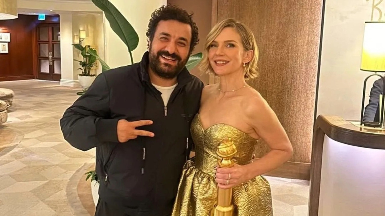 Hasan Can Kaya’dan Altın Küre sürprizi! Rhea Seehorn ile aynı karede