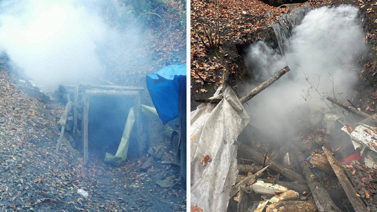 Zonguldak’ta 4 kaçak maden ocağı imha edildi