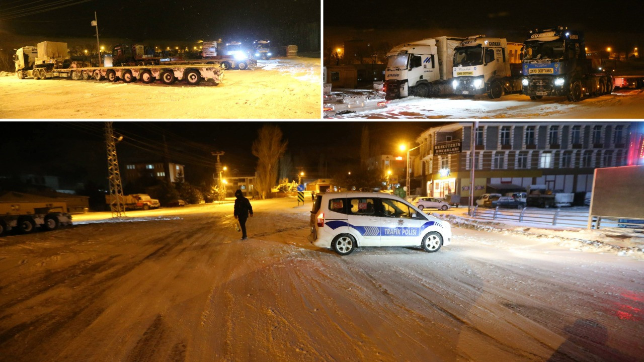 Ardahan-Kars kara yolu kar ve tipi nedeniyle kapatıldı