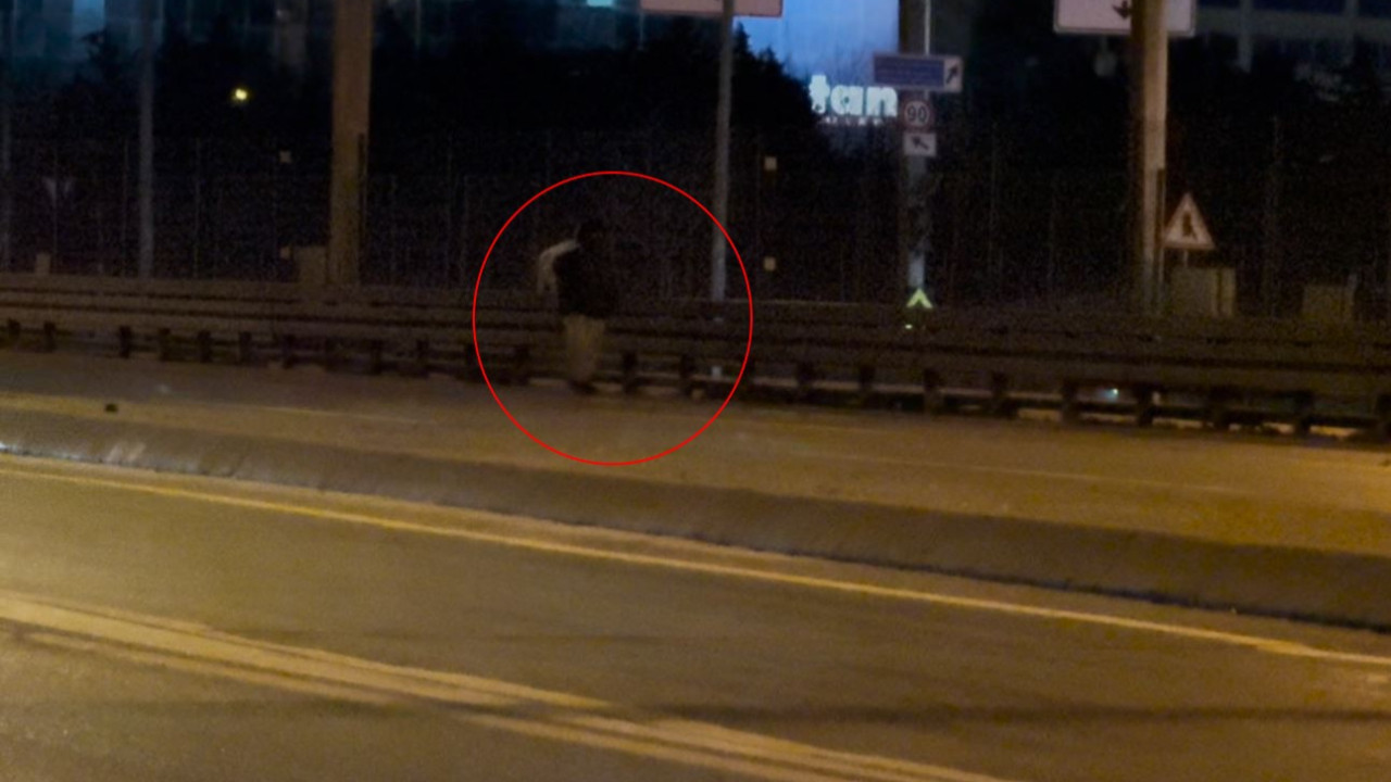 E-5’te yaya paniği: Sürücüler neye uğradığını şaşırdı