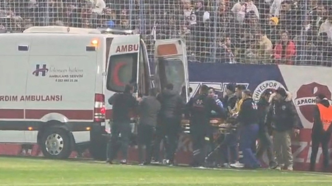 Galatasaray maçı öncesi bir taraftar tribünden düştü