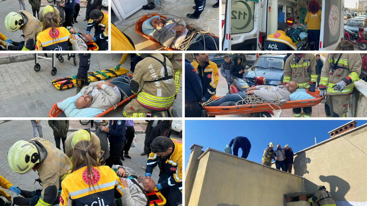 Güvercin peşinde canından oluyordu