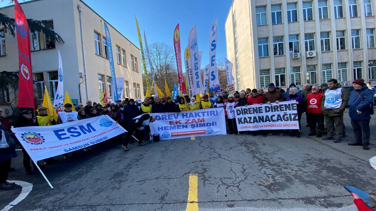 KESK üyeleri iş bıraktı