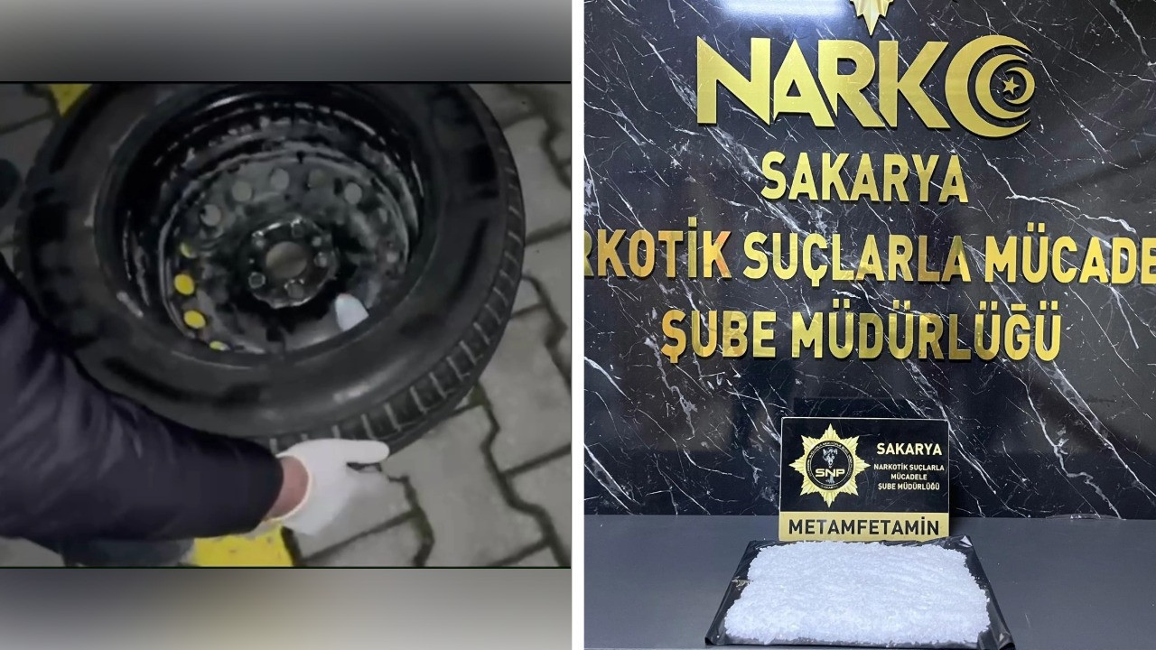 Eski askeri öğrencinin aracından 1 kilo metamfetamin çıktı
