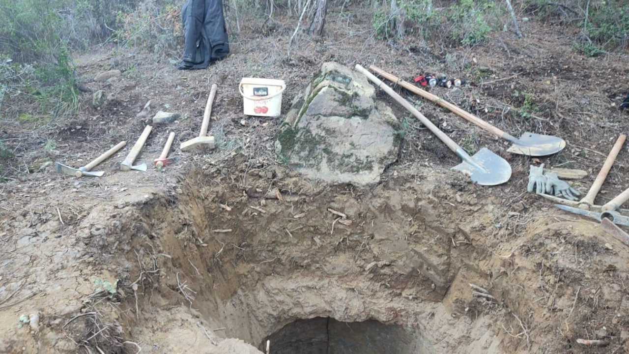 Kaçak kazıya suçüstü