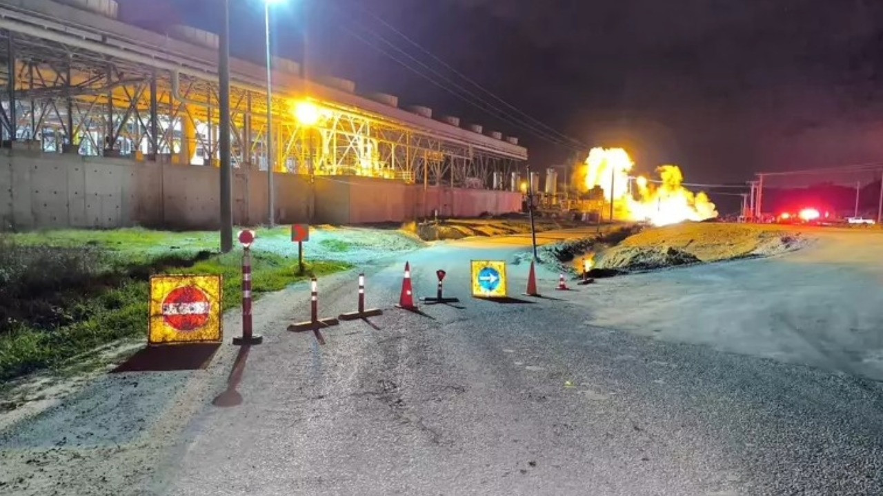 Jeotermal firmaya ait boru hattında korkutan sızıntı
