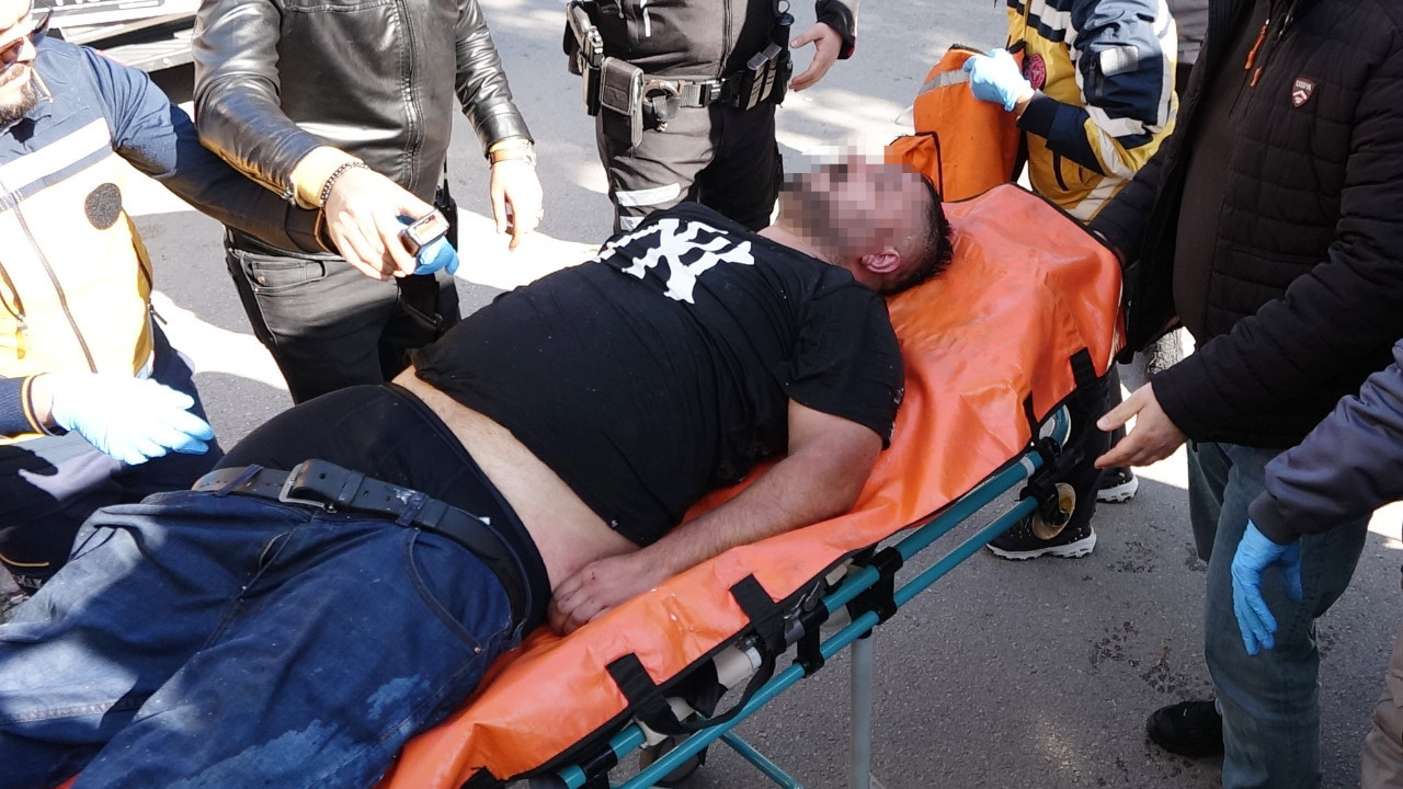 Kendini kilitlediği iş yerini ateşe verdi, dumandan etkilenerek bayıldı