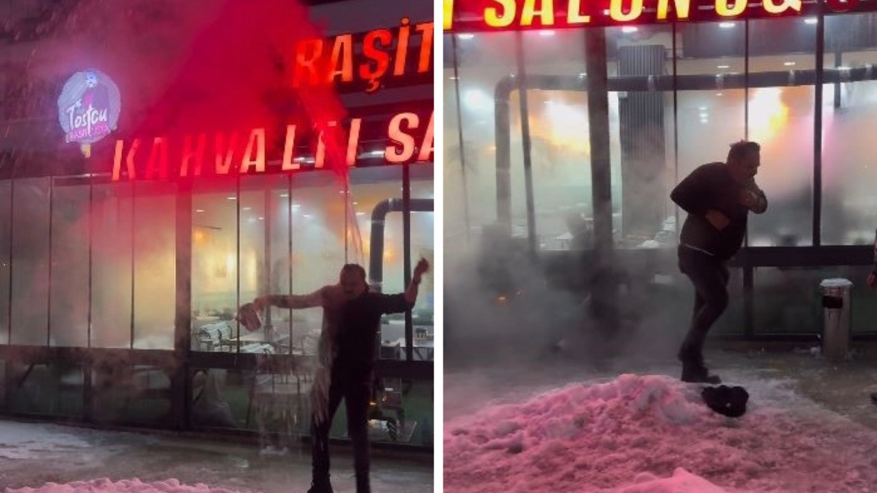 Şov yaparken kendini yaktı