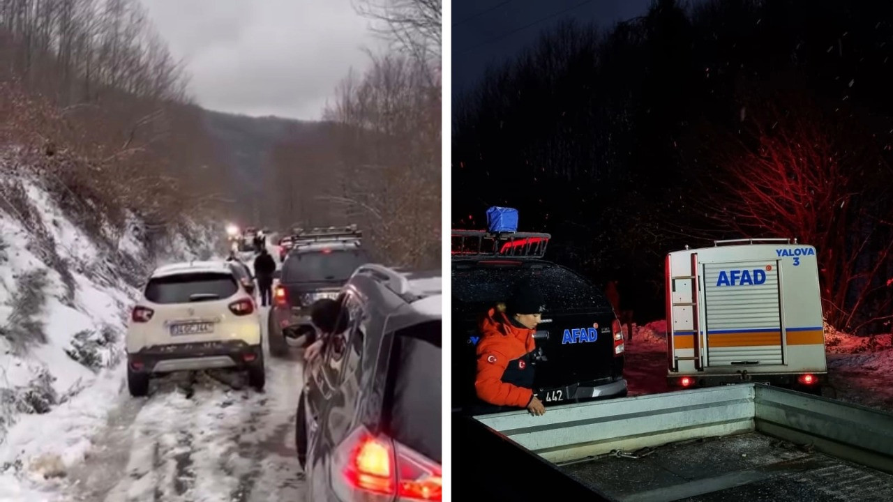 Yalova'da mahsur kalan 35 kişi kurtarıldı