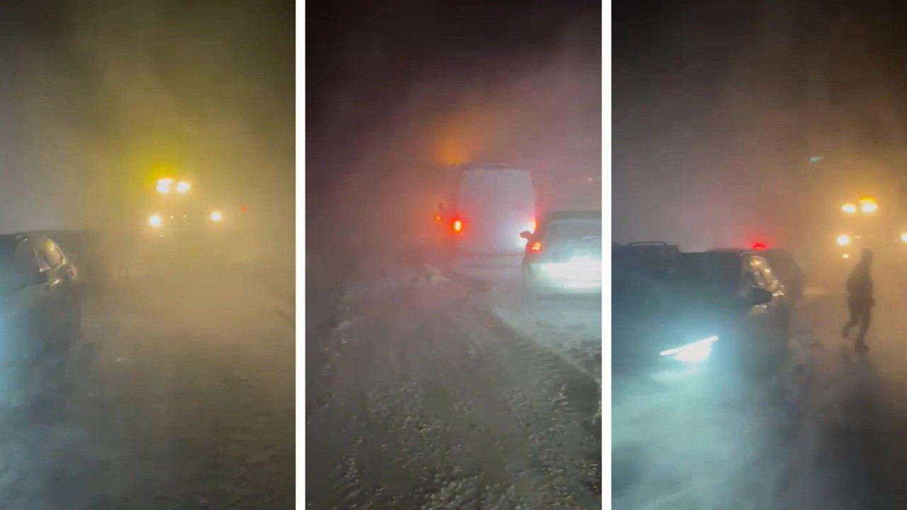 2409 metre rakımlı Kop Dağı geçidi kapandı, birçok araç mahsur kaldı