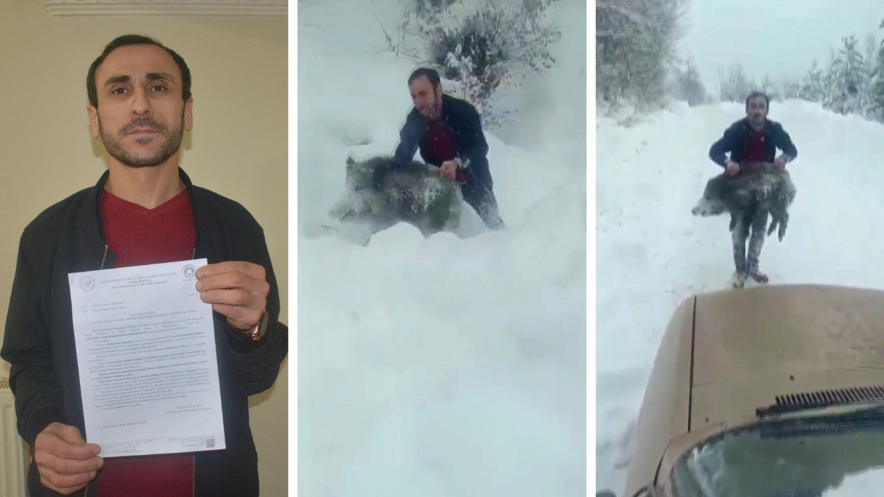 Domuzu elleriyle yakalayan kişinin cezası iptal edildi