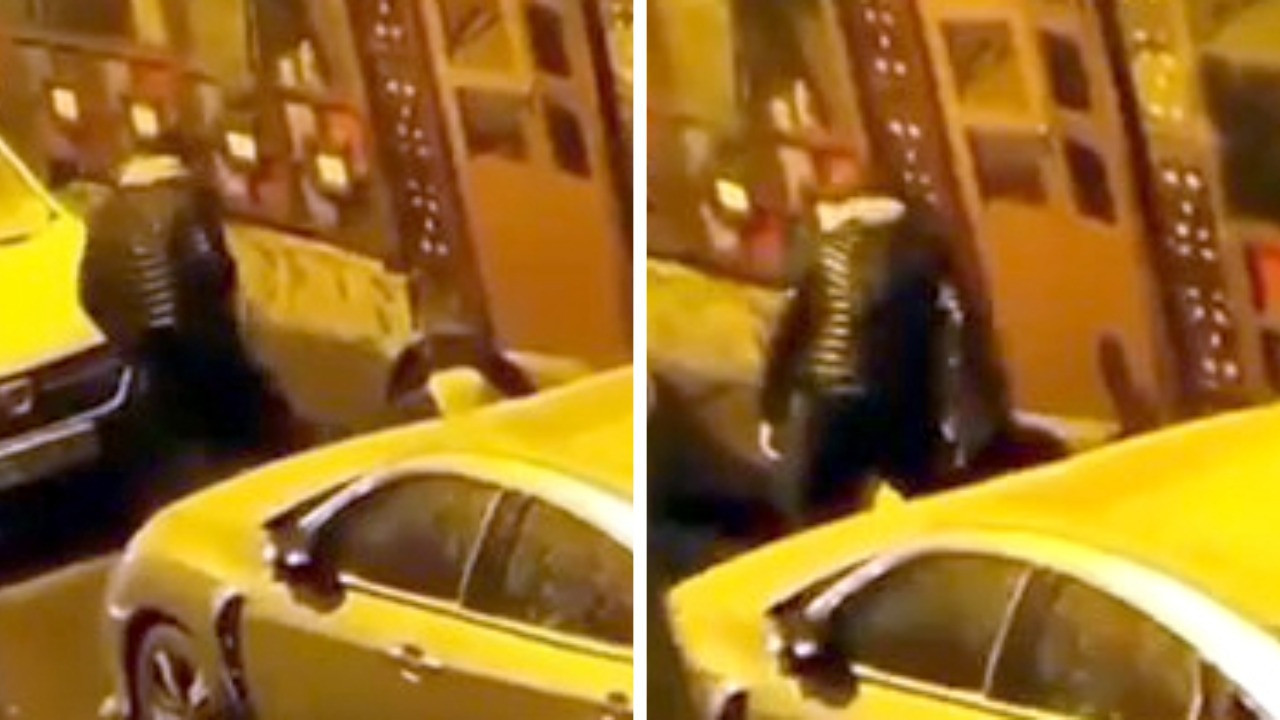 Sokak ortasında kadına şiddet