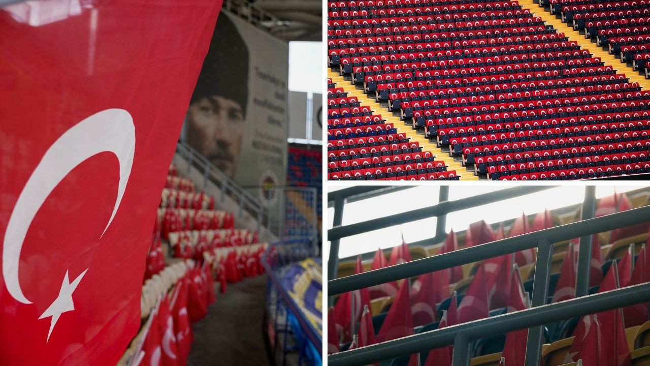 Fenerbahçe maçı öncesi Kadıköy, Türk bayraklarıyla donatıldı