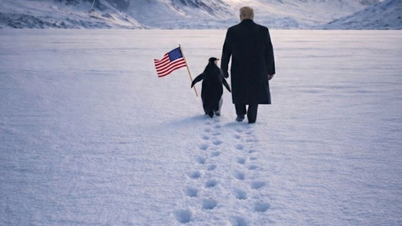 Beyaz Saray'ın 'Grönland'da penguen' paylaşımı alay konusu oldu