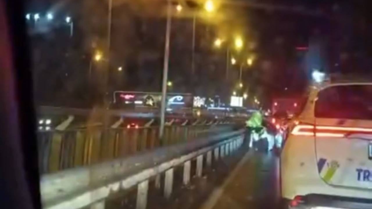 Polise çarptı, tutuklandı