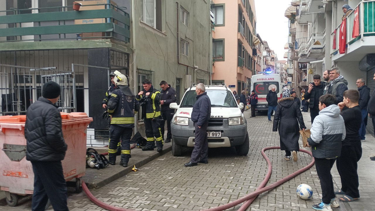 Tersane işçilerinin kaldığı evde yangın