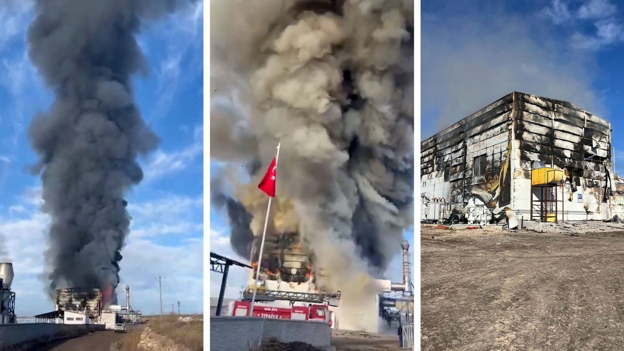 Enerji santralinde korku dolu anlar: Alevler saatlerce söndürülemedi