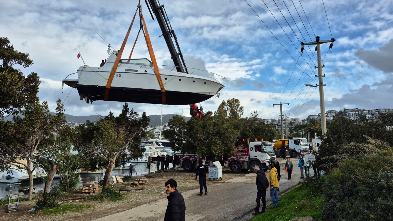 Gümbet’te tekne temizliği