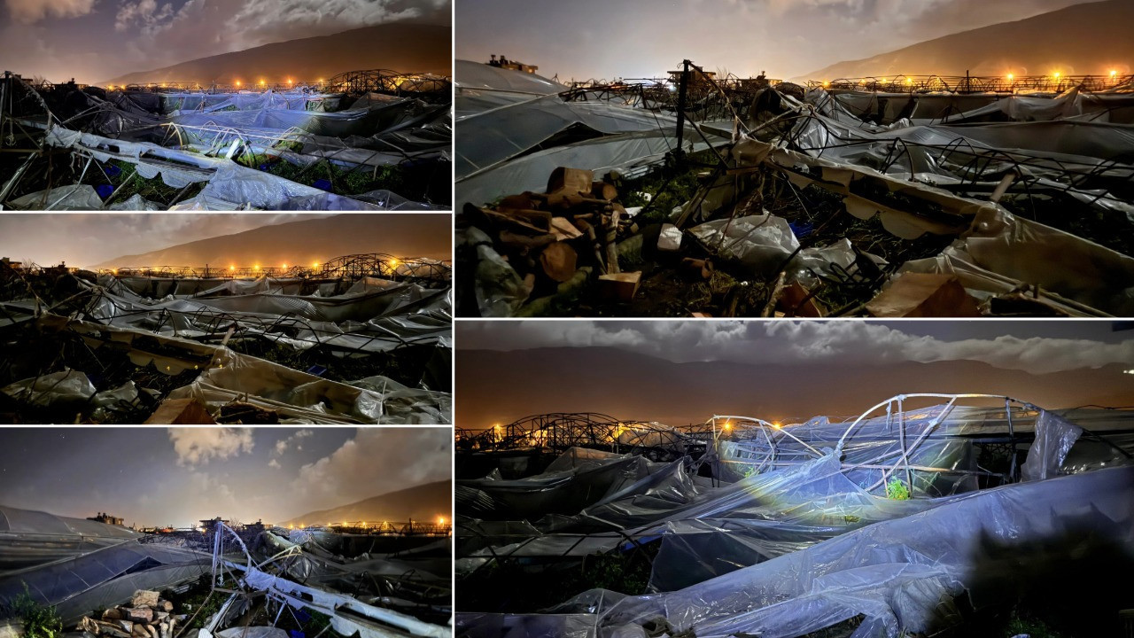 Hortum seraları yıktı geçti