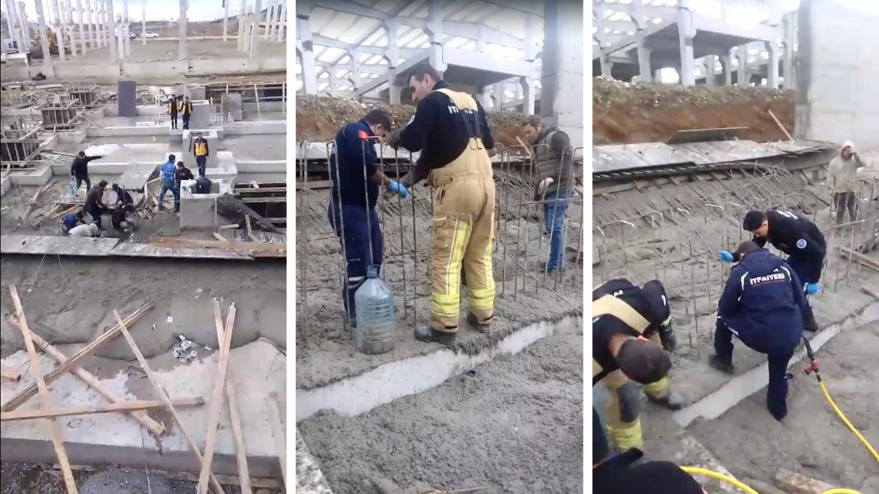 İnşaatta beton dökümü sırasında göçük: 1 işçi hayatını kaybetti